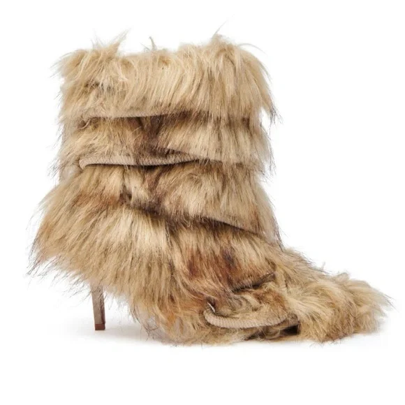 Faux Fur Boots with Rope Detail - Picture 4 of 6